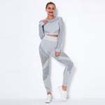 Luxio Fashion Women’s Seamless Knitted Yoga Suit – Long Sleeve Set