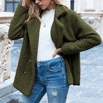 Luxio Fashion Women’s Loose Lapel Fluffy Coat – Winter Cardigan Outwear