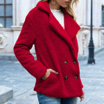 Luxio Fashion Women’s Loose Lapel Fluffy Coat – Winter Cardigan Outwear