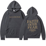 Luxio Fashion Faith Over Fear Christian Hoodie – Unisex Pullover Top
