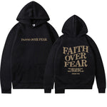 Luxio Fashion Faith Over Fear Christian Hoodie – Unisex Pullover Top