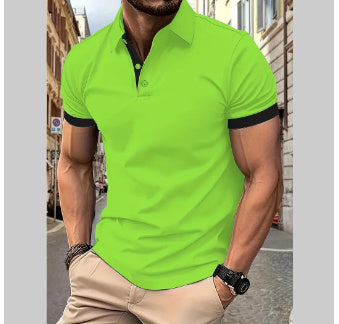 Luxio Fashion Men’s Short Sleeve Business Polo Shirt – Summer Top
