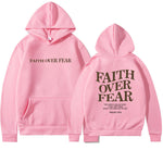 Luxio Fashion Faith Over Fear Christian Hoodie – Unisex Pullover Top