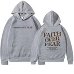 Luxio Fashion Faith Over Fear Christian Hoodie – Unisex Pullover Top