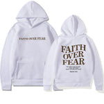 Luxio Fashion Faith Over Fear Christian Hoodie – Unisex Pullover Top